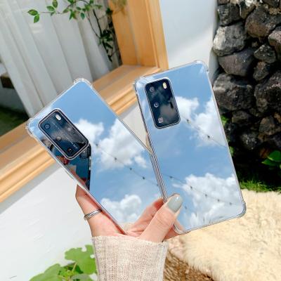 China Shockproof Fashion 2 in 1 Shockproof Makeup Selfies Mirror Cell Phone Case For Huawei P30 P40 P50 8 9 pro mate 30 nova 40 7 for sale