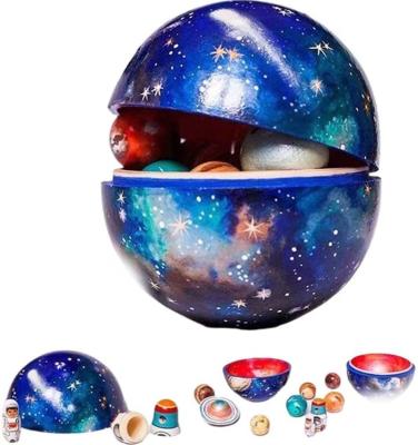 China Eco-friendly Material Wooden Universe of Solar System Learning Game Toys Space Lesson Environmental Environmental Toys with 8 Planets Suitable for Children for sale