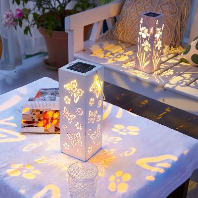 China Solar LANDSCAPE Garden Lights Butterfly Dug Waterproof Solar Projection Pathway Landscape Lights Patio Lawn Yard for sale