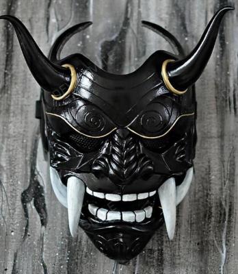 China Halloween Styles Newest Design China Make Red Box Drama Cosplay Japanese Can Mask Latex Face Fangs Hello Mask for sale