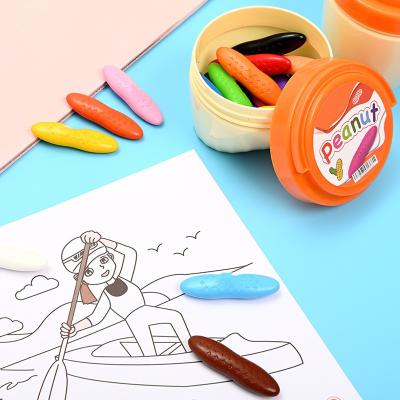 China No Hands Dirty Crayons Peanuts Crayons Non-Toxic 12/24Colors Crayons, Easy To Hold Toddler Washable Safe Crayons For Kids, Coloring Art for sale