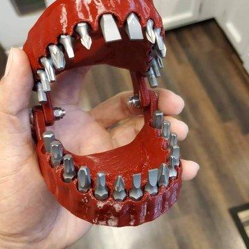 China Decorating Denture Drill Bit Holder Toy Newly Upgraded Teeth Model Design Holder 28 Bit Fits 1/4 Inch Hex Bit Adapter for sale