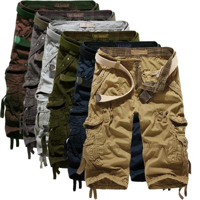 China Sustainable In stock wholesale custom design blank plain mens cargo pants short for sale