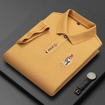 China New Design Anti-wrinkle Custom Embroidered Logo 95% Cotton 5%spandex Man Golf Business Uniform Solid Color Polo Shirt for sale