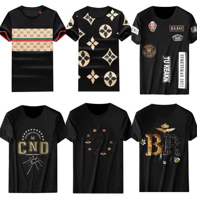 China Fashion 100% cotton men's neck design new inventory round T-shirt printing high quality men's T-shirt men's T-shirt for sale