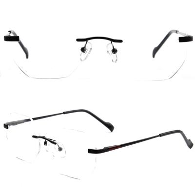 China Round Frame Metal Optical Frames Optical Glass Eyewear Rimless Glasses for sale