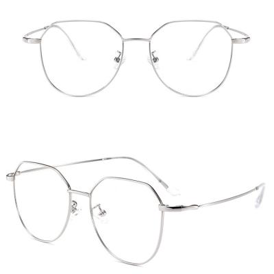 China 2021 New Fashion Men Women Round Metal Eyeglasses Frame Optical Frames Wholesale for sale