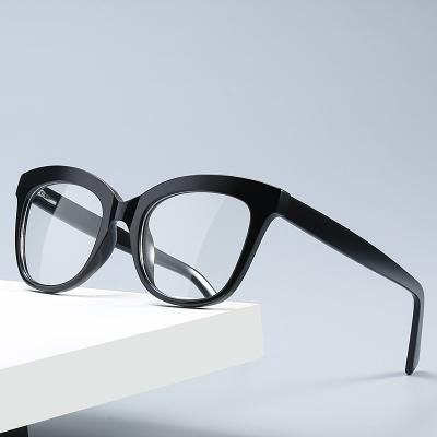 China New Arrival Custom Made Large Size TR90 Cat Eyewear Anti Blue Light Glasses Light Frame Optical Glasses for sale