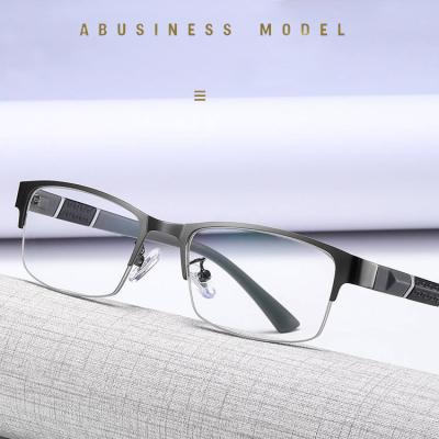 China Wholesale Thin Comfortable USD 1 Dollor Reading Glasses Man Metal Frame Half Frame Reading Glasses for sale