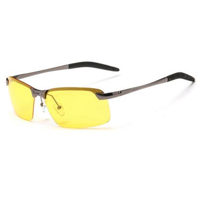 China Day Night Glass Polit Style Polarized Glass Color Day Yellow Night Driving Vision Glass Sunglasses for sale