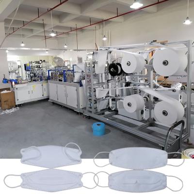 China Factory Full Automatic Mask KF94 Face Mask 2d Production Machine Fish 3d Mask Making Machine for sale