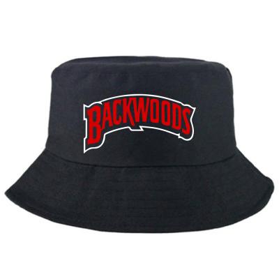 China Character backwood embroidery/print cotton bucket hat for travel men women casual fisherman hat for sale