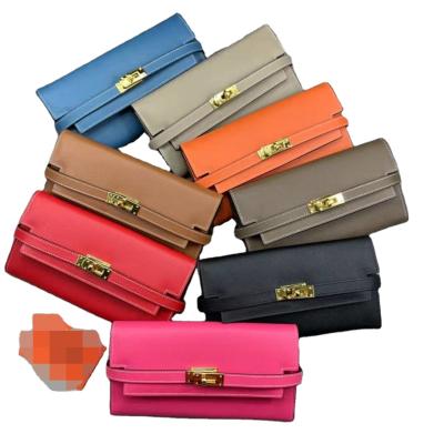 China New H Wallet Waterproof Women's Wallet Waterproof Women's Casual Atmosphere Light Weight Solid Color Simple Leather Elegant Luxury High-end Women for sale