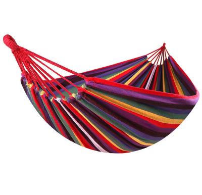 China Durable Hot Selling Portable Durable Cotton Double Camping Hammock for sale