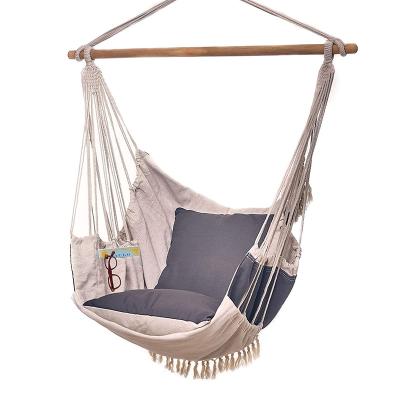 China Nordic Quality Cotton Weave Hammock Macrame Hanging Chair For Superior Comfort Durability for sale