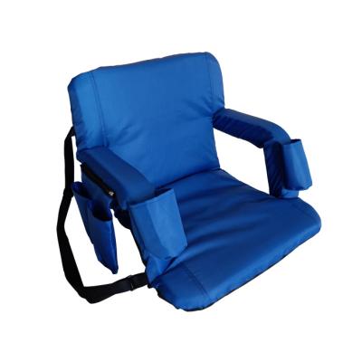 China 420D Polyester Adjustable Folding Chair With Arms Backpack Bleacher Chair Stadium Seats for sale