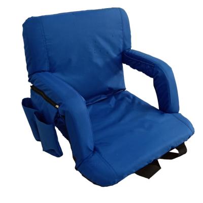 China Fabric Folding Portable Comfortable Seating Cushion Stadium Padded Chair Armrest Back Seats for sale