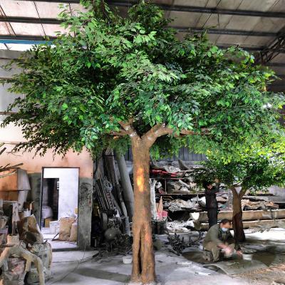 China Large Plastic Artificial Ficus Tree UV Proof Artificial Yirong Banyan Tree For Center Or Mall Outdoor Decoration for sale