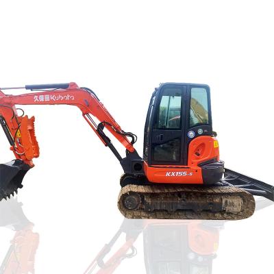 Китай Мини использованный экскаватор Kubota KX155 5 тонн вес оригинальный двигатель продается