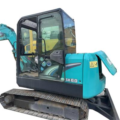 China Hydraulische SK60 Gebraucht Kobelco Mini Bagger 36KW Nennleistung auf Lager zu verkaufen