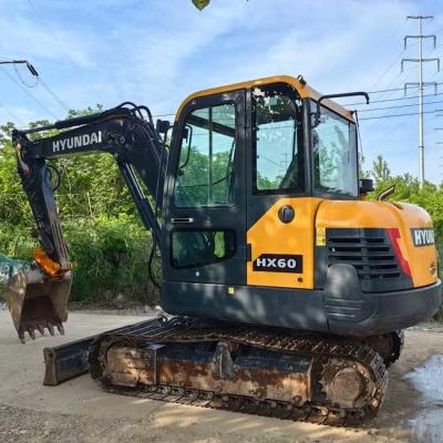 China Mini Used Excavator Hyundai HX60 Crawl Excavator 0.21m³ Bucket Capacity for sale