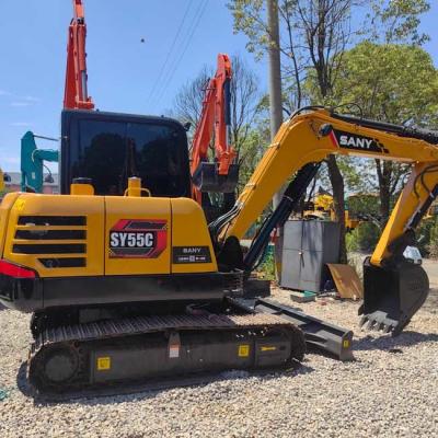 Chine Used Excavator SANY SY55C Little Crawl Excavator 0.1m³ Bucket Capacity à vendre