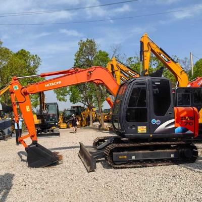 China Original 0,33m3 Capacidade de balde Compacta Excavadora usada HItachi ZX70 Excavadora de rastreamento 0,67tons à venda