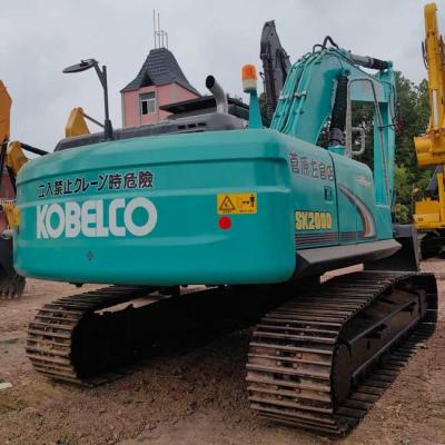 China 20 t Gebraucht Kobelco Bagger Mittlere SK200D Crawler Bagger 0,8m3 Eimer Kapazität zu verkaufen