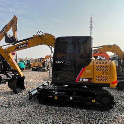 China SANY SY75Cpro Crawler Excavator 0,12m3 Compacte graafmachine Te koop