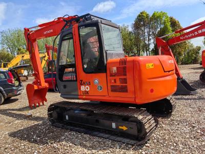 China Gebruikte graafmachine 8 ton mini graafmachine Hitachi Zaxis80 Tweedehands graafmachine Kleine 7 ton Hitachi graafmachine Zx70 met goede kwaliteit Te koop