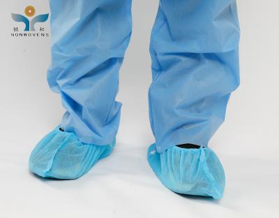 China Light Weight Disposable Shoe Covers Overshoes 30gsm Cleanroom Boot Covers for sale