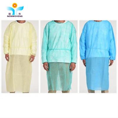 China Non Woven Fabric Isolation Gowns Polyethylene Lightweight Long Sleeve for sale