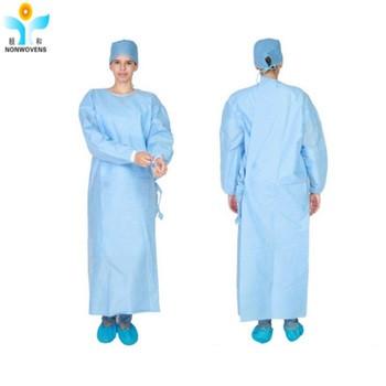 China Reinforced Surgical Gown Anti Bacterial Medical Wearable Products 30-50gsm for sale