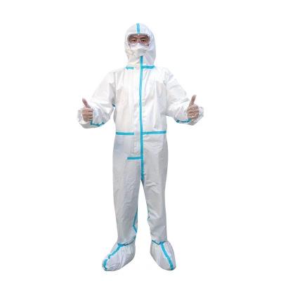 China Microporous Breathable Disposable Protective Clothing 50-65gsm for sale