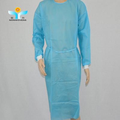 China Long Sleeve Polyethylene Isolation Gowns with Elastic Cuffs 120*140cm for sale