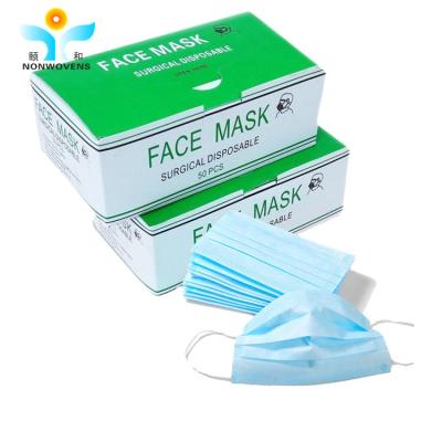 Cina La maschera di protezione eliminabile 3ply del ciclo dell'orecchio fonde la maschera chirurgica materiale saltata con il logo in vendita