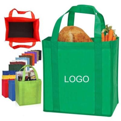 China Bolso de compras de encargo de la tela no tejida de Logo Printed Reusable Tote Ecobag en venta