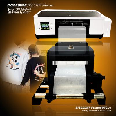 China New T-shirt DOM SEM desktop a3 direct digital (big promotion) to film printer for diy T-shirt heat transfer dtf pet film printers for sale