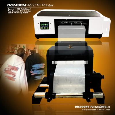 China Fabric DOM SEM PET a3 film dtf printers (big promotion) new for diy custom heat transfer T-shirt printing machine for sale