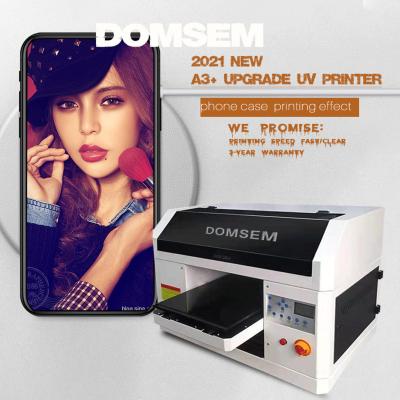 China Garment Shop DOMSEM UV Flatbed Printer High Resolution 3D Embossed Inkjet Printing Machine for sale