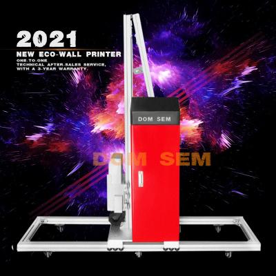 China DOMSEM hotels automatic vertical wall printer for 3d wall printing machine with Epsn 10 generation printing nozzle inkjet printer for sale