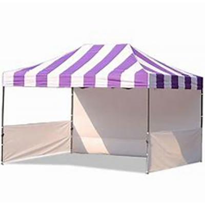 China Custom color stripe easy up canopy 10ftx15ft pop up gazebo 3x4.5 trade show tents commercial tent half walls folding shop tent for sale