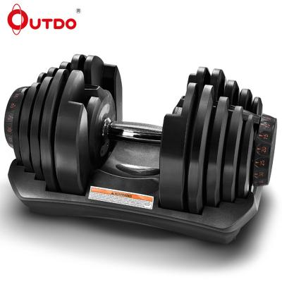 China Universal Custom Adjustable 40kgs / 90lbs Dumbbells Adjustable Dumbbells Fitness Equipment for sale