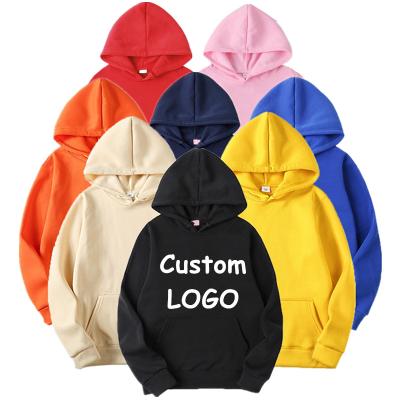 China wholesale custom high quality plain unisex hoodie pullover Anti-wrinkle logo winter white hoodies women for sale