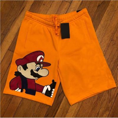 China 2021 Anti-wrinkle mens designer cotton character cartoon print drawstring graphic running shorts for men for sale