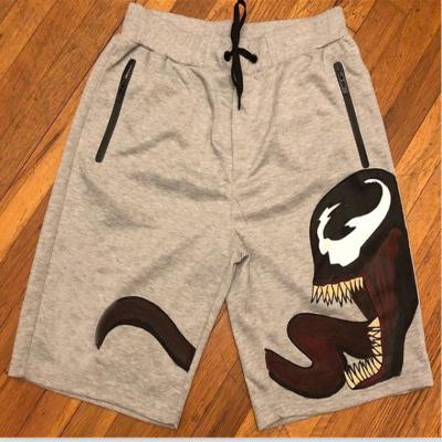 China wholesale Anti-Wrinkle 2021 Summer Designer Cotton Cartoon Character Graphic Drawstring Casual Shorts For Men for sale