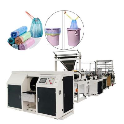 China Factory Supply Good Quality Model800-1300 Drawstring Threaded Color Print Paper Sack Waste Bag Making Machine for sale