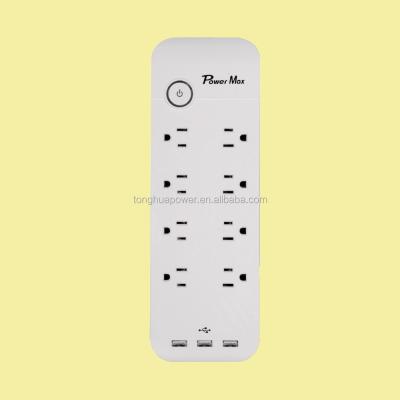 China Cruise Power Strip 8 Socket 2 USB 8 Outlet Power Strip Residential / General Purpose Office Surge Protector for sale