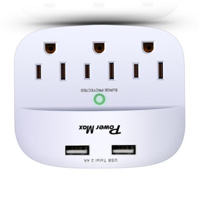 China New Arrival USB Wall Charger Small Surge Protector USB Outlet / All-Purpose With 2 USB Ports for sale