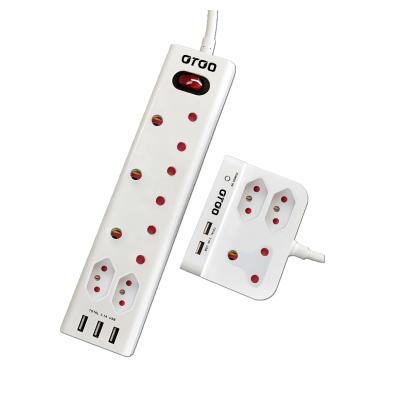 China ODM South Africa Residential/Multi-Purpose Smart Power Socket WiFi and USB Smart Home Power Strip Wall Charger 2 Way Socket 3 for sale